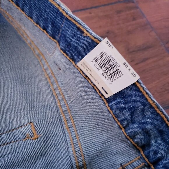 Levis 511 Jeans Women's 38 x 30 Blue Denim Slim Fit Mid-Rise Stretch Soft NWT - Picture 11 of 15